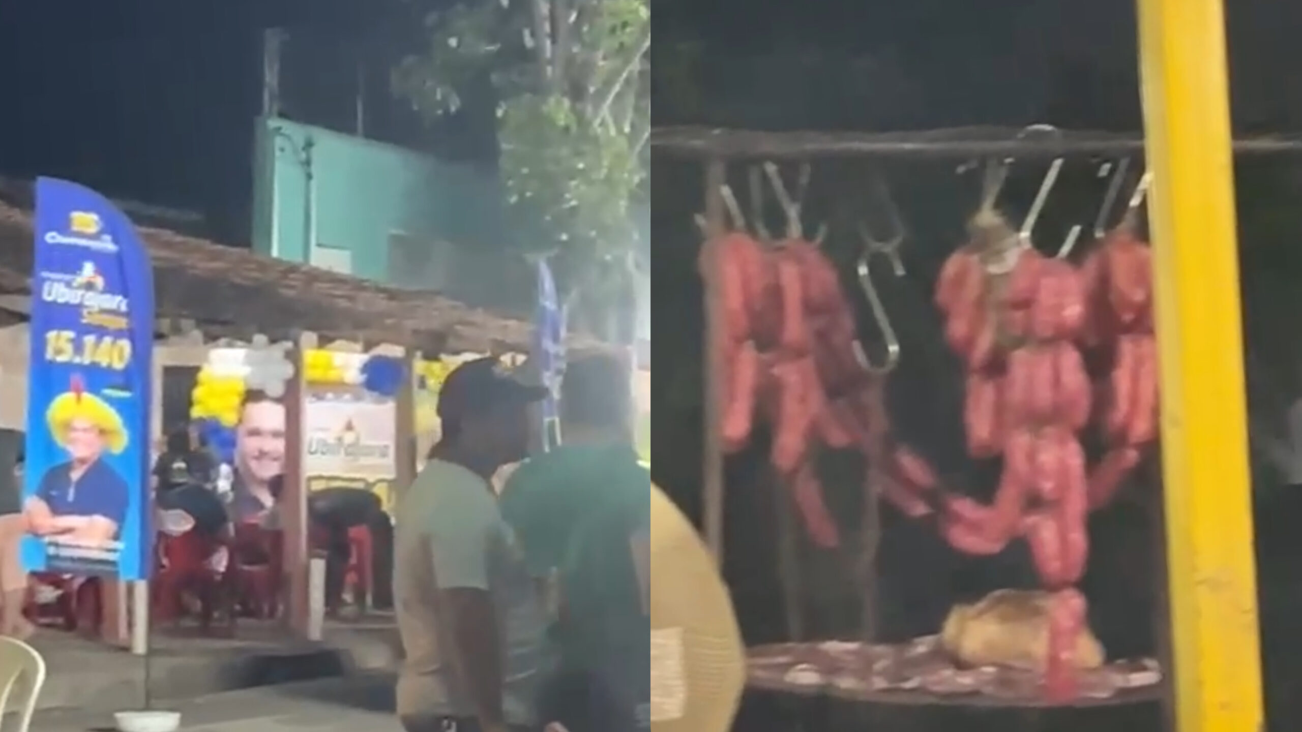 Candidato investigado pela PF distribui carne e cerveja para eleitores ao lado de Chamonzinho